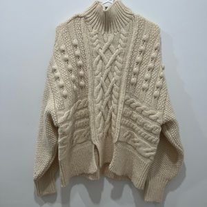 NEW! Zara chunky knit  mock neck sweater